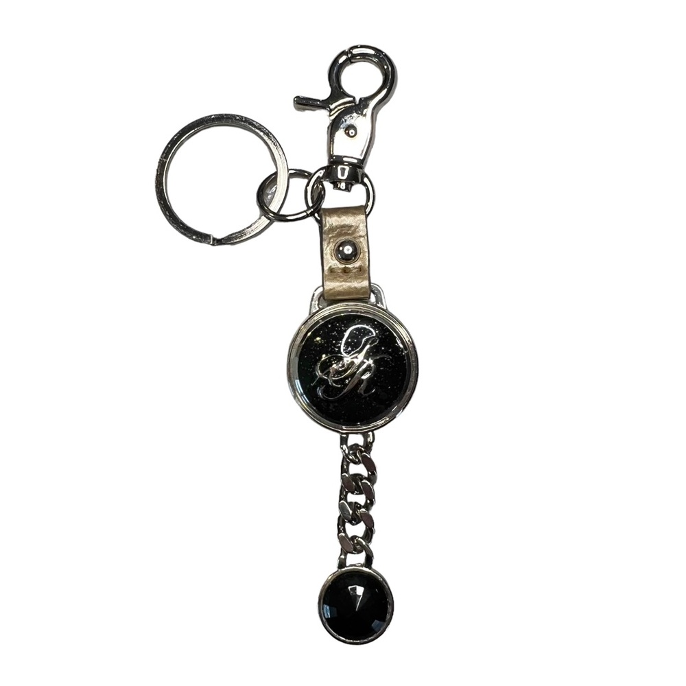 Y2K Sienna Ricchi black sparkles keychain purse chain